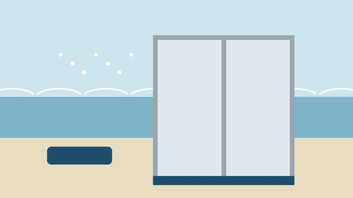 Ilustración: aluminio cerca del mar